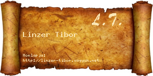 Linzer Tibor névjegykártya